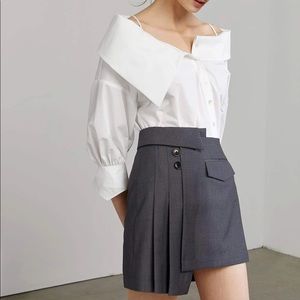 White Off Shoulder Blouse - S / White